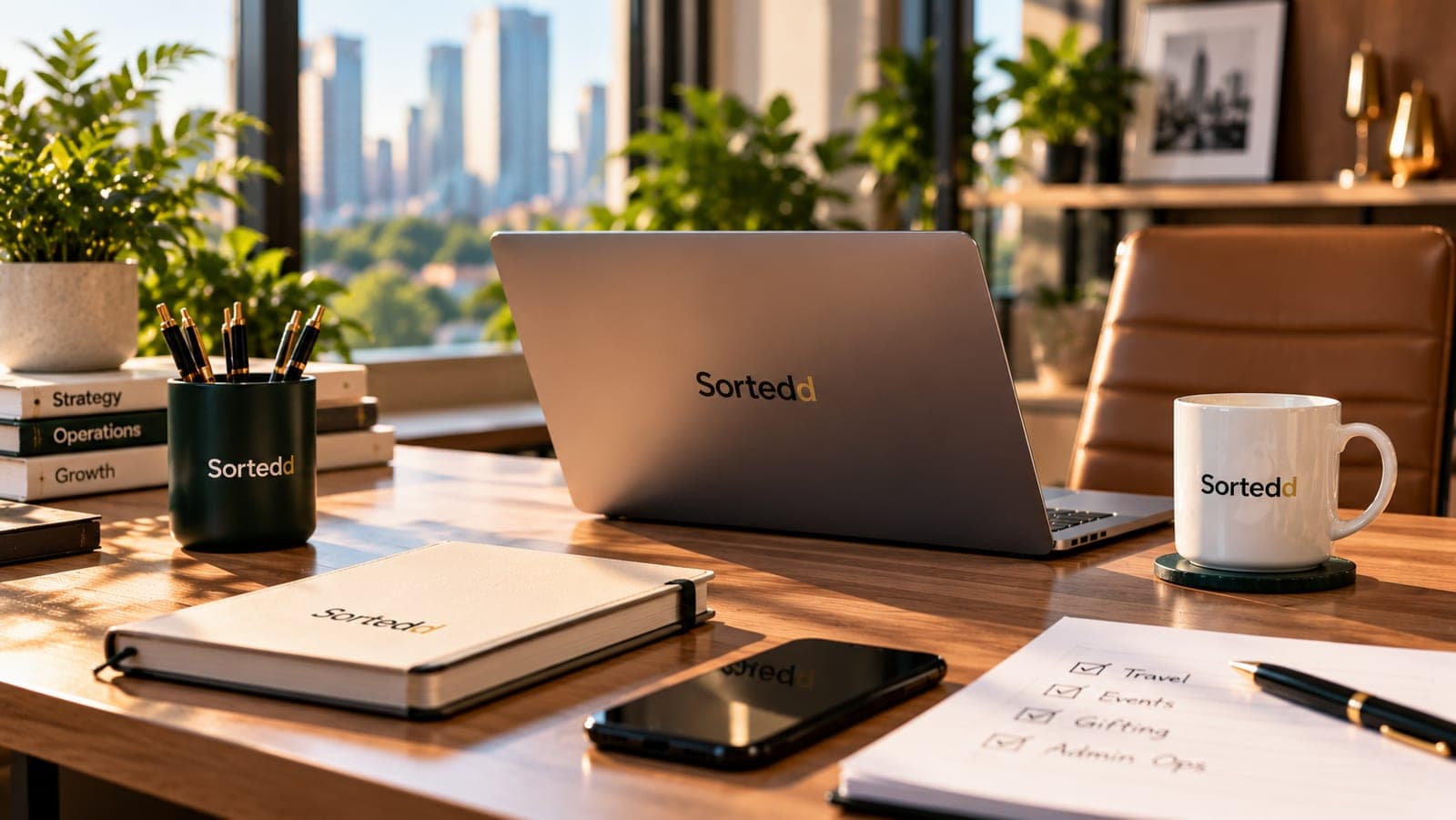 Sortedd team member coordinating requests from a desk